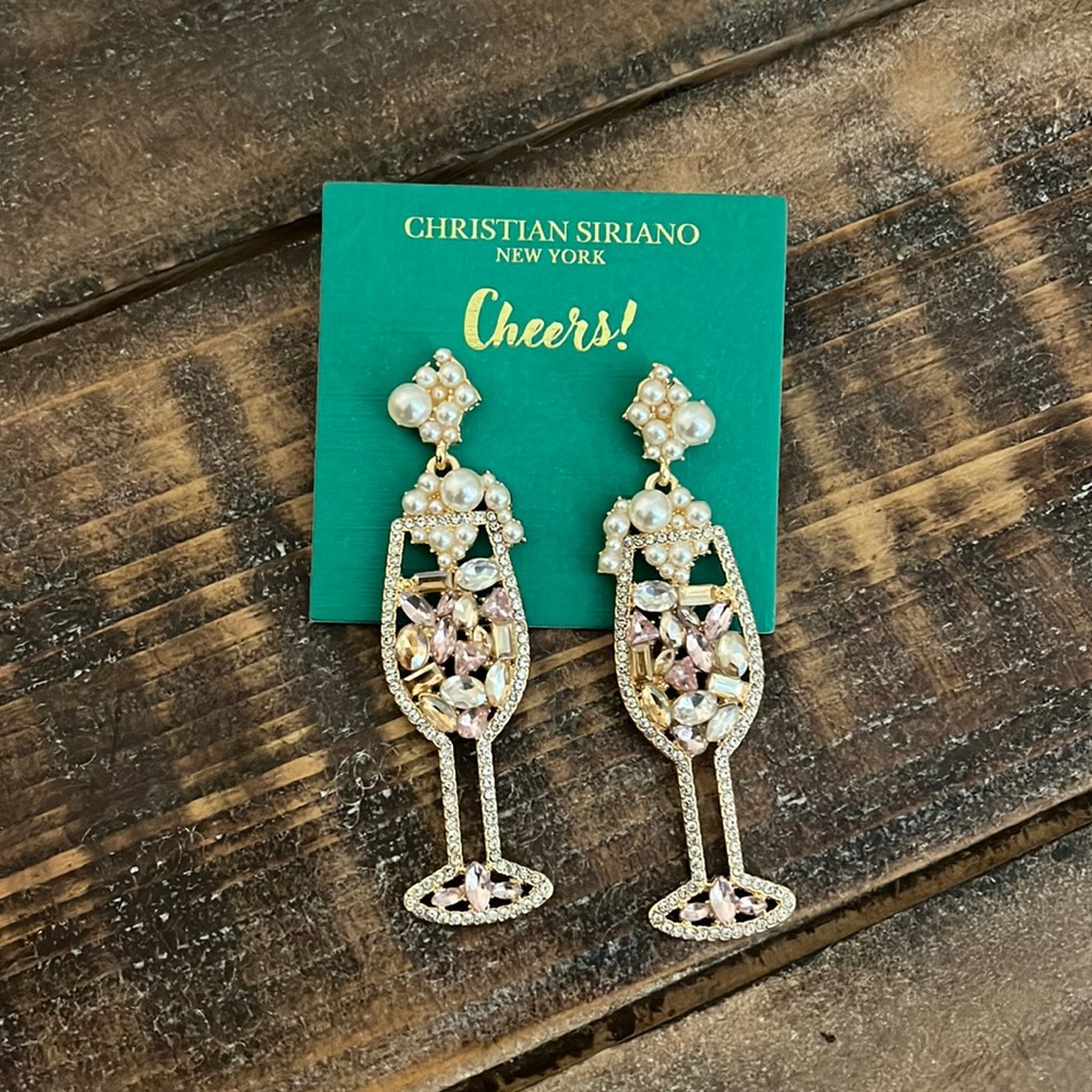 Brand New In Packaging Champagne Earrings